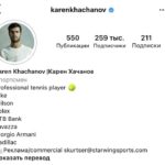 Теннисисты Карен Хачанов и Даниил Медведев убрали флаг России из описания в инстаграме