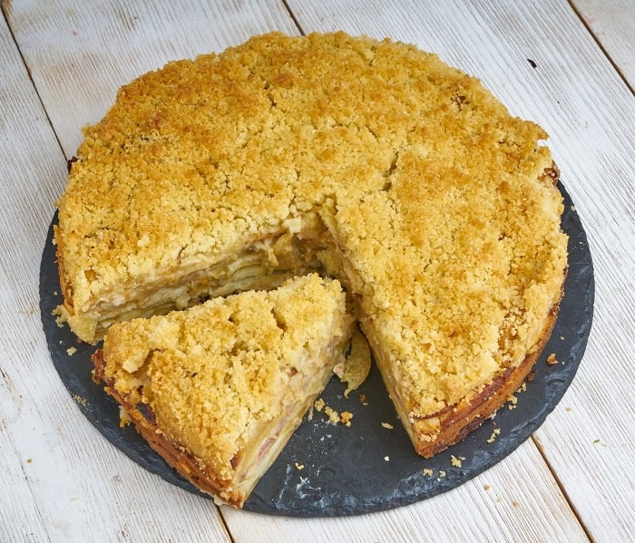 Пирог с ревенем и яблоками низкокалорийный - рецепт8
