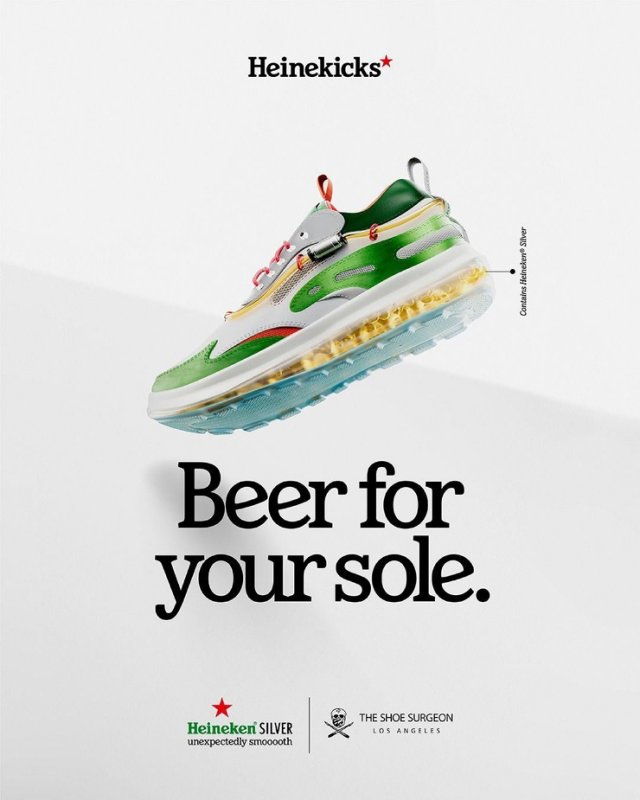 Heineken выпустила кроссовки с пивом в подошве2