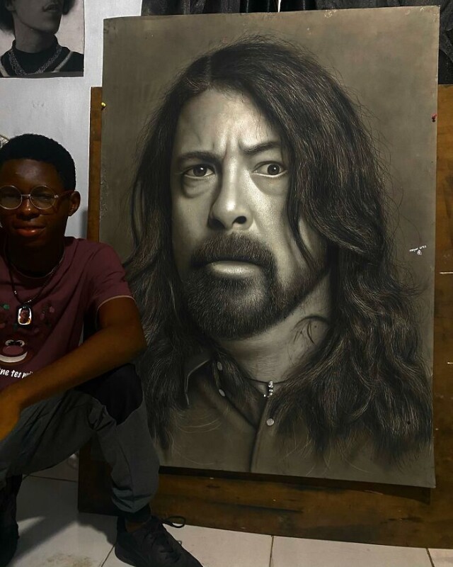 Реалистичные угольные портреты нигерийского художника (18 фото)15