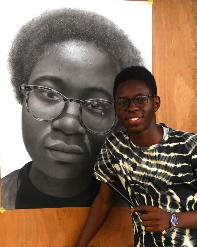 Реалистичные угольные портреты нигерийского художника (18 фото)11